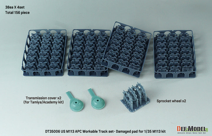 def-model-dt35006-m113-kette-1-35-workable-damaged-pad image 2