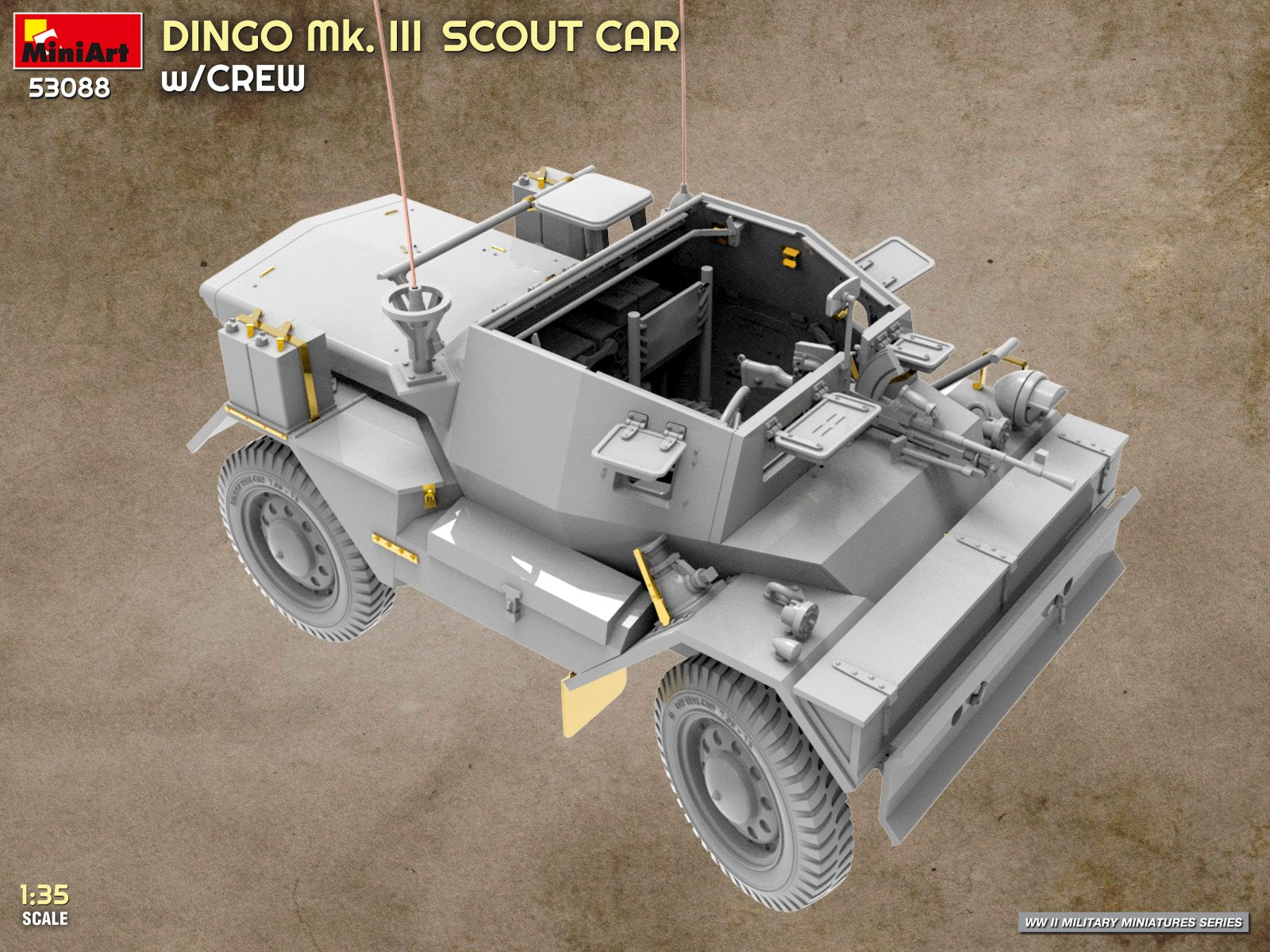 miniart-53088-dingo-mk-iii-scout-car-modellbausatz-figur image 7