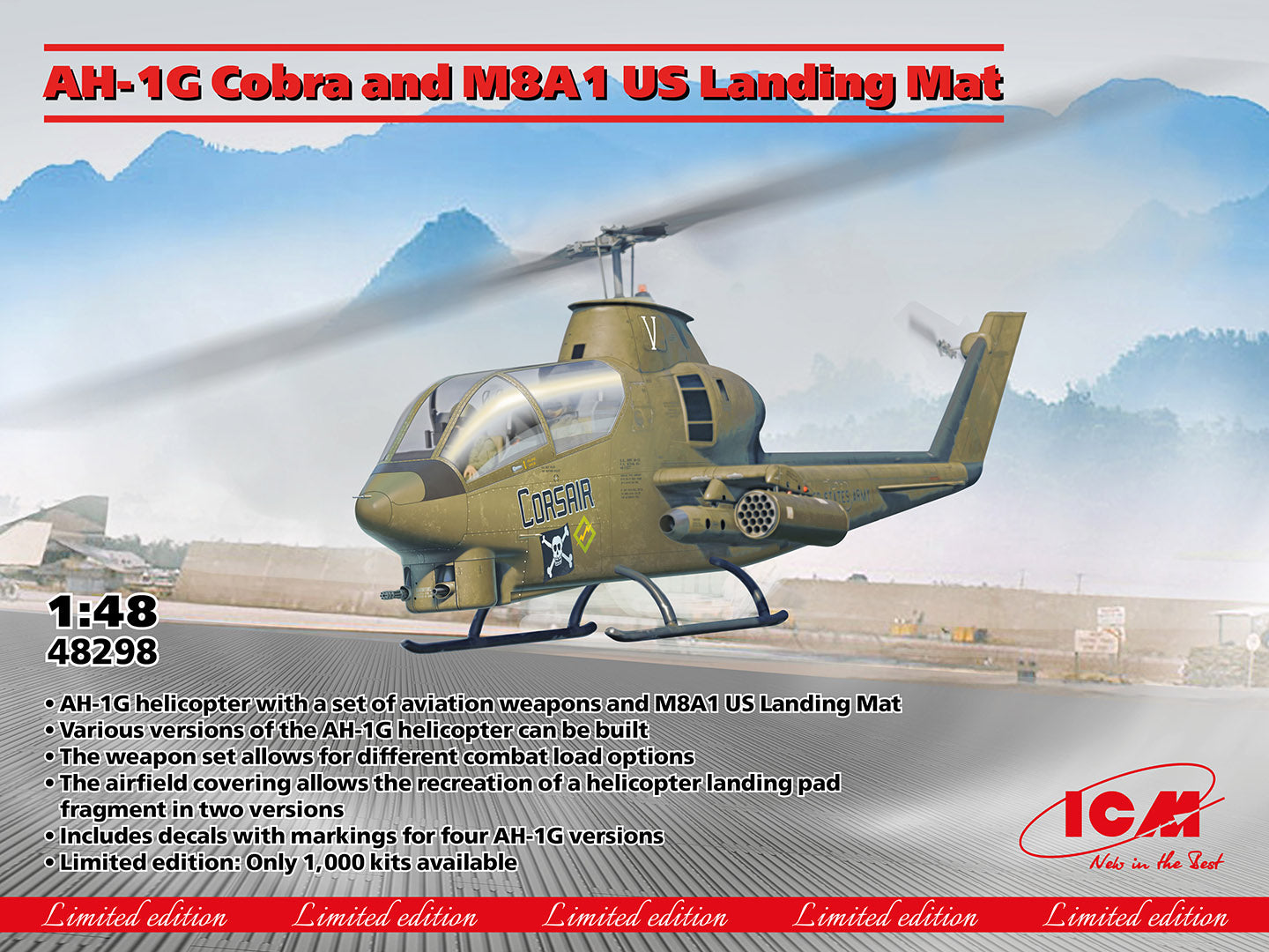 icm-ah-1g-cobra-48298-hubschrauber-modellbausatz-1-48-vietnam image 1