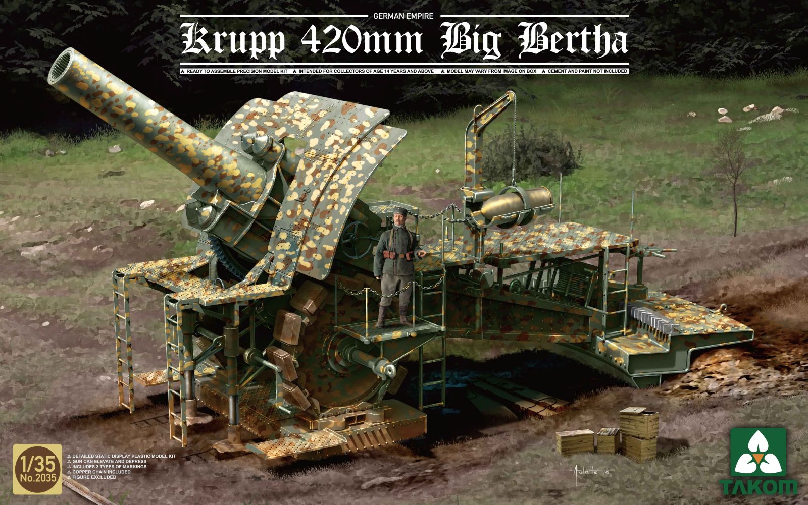 takom-2035-krupp-420mm-big-bertha-haubitze-1-35 image 1