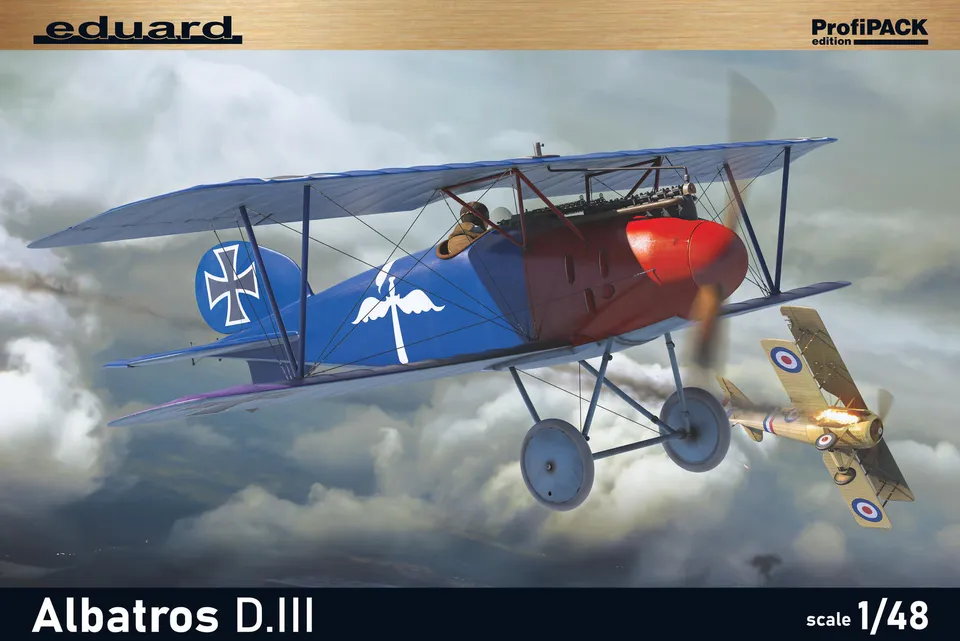 eduard-8114-albatros-d-iii-flugzeug-modellbausatz-1-48-profipack image 1