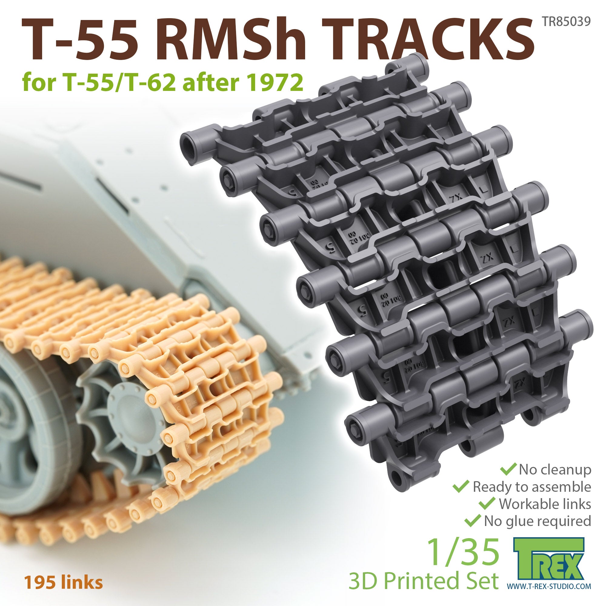 t-rex-85039-t-55-rmsh-gleiskette-zur-stset-1-35-195-teile image 1