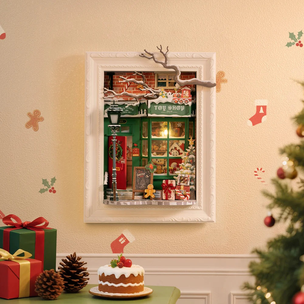 robotime-dp006-santa-s-toy-shop-3d-holzbausatz-weihnachten image 1