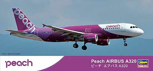 hasegawa-10741-peach-aviation-airbus-a320-flugzeugmodell-1-200 image 1