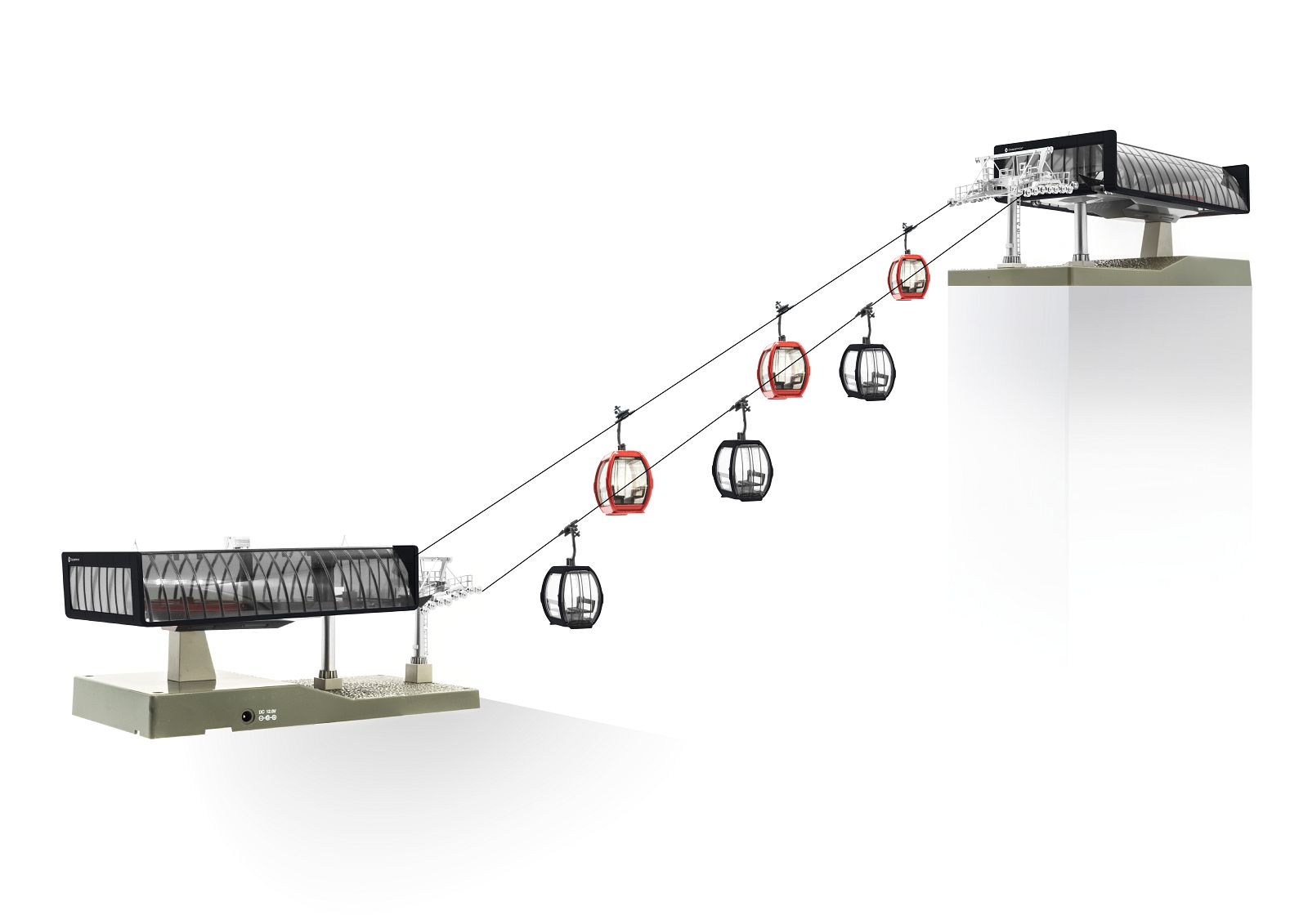 hobbytrain-d-line-seilbahn-h0-schwarz-6-gondeln-1-87 image 1