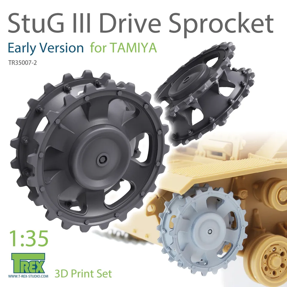 t-rex-35007-2-stug-iii-sprocket-set-early-upgrade-1-35-tamiya image 1