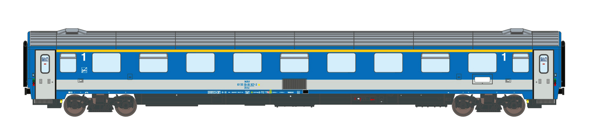 hobbytrain-personenwagen-amz-19-91-1-kl-mav-ep-v-wagen image 1