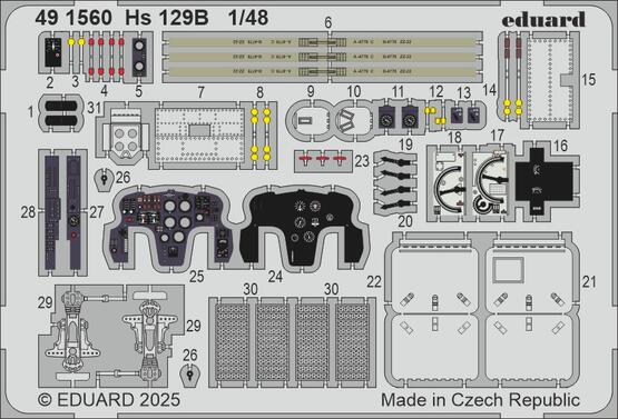 eduard-491560-hs-129-cockpit-tzteile-1-48-takom image 1