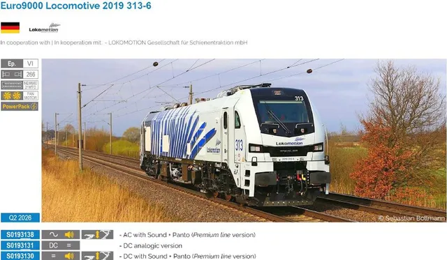 hobbytrain-elektrolok-br-2019-euro-9000-lokomotion-ep-vi-spur-n image 1