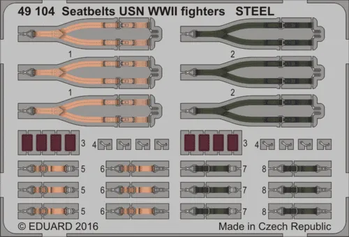eduard-49104-sitzgurte-usn-wwii-tzteile-1-48-steel image 1