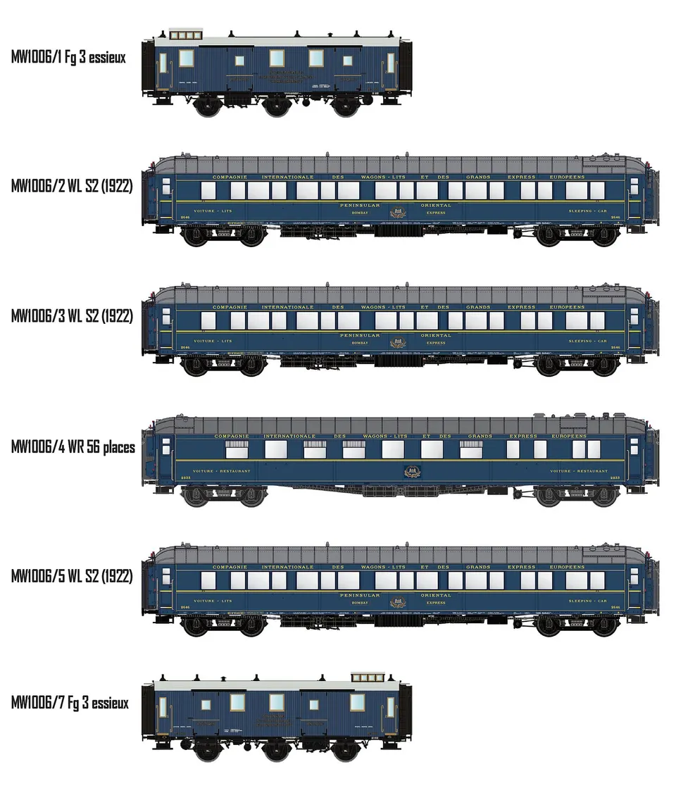 hobbytrain-ciwl-personenwagen-6er-set-bombay-express-ep-ii image 1