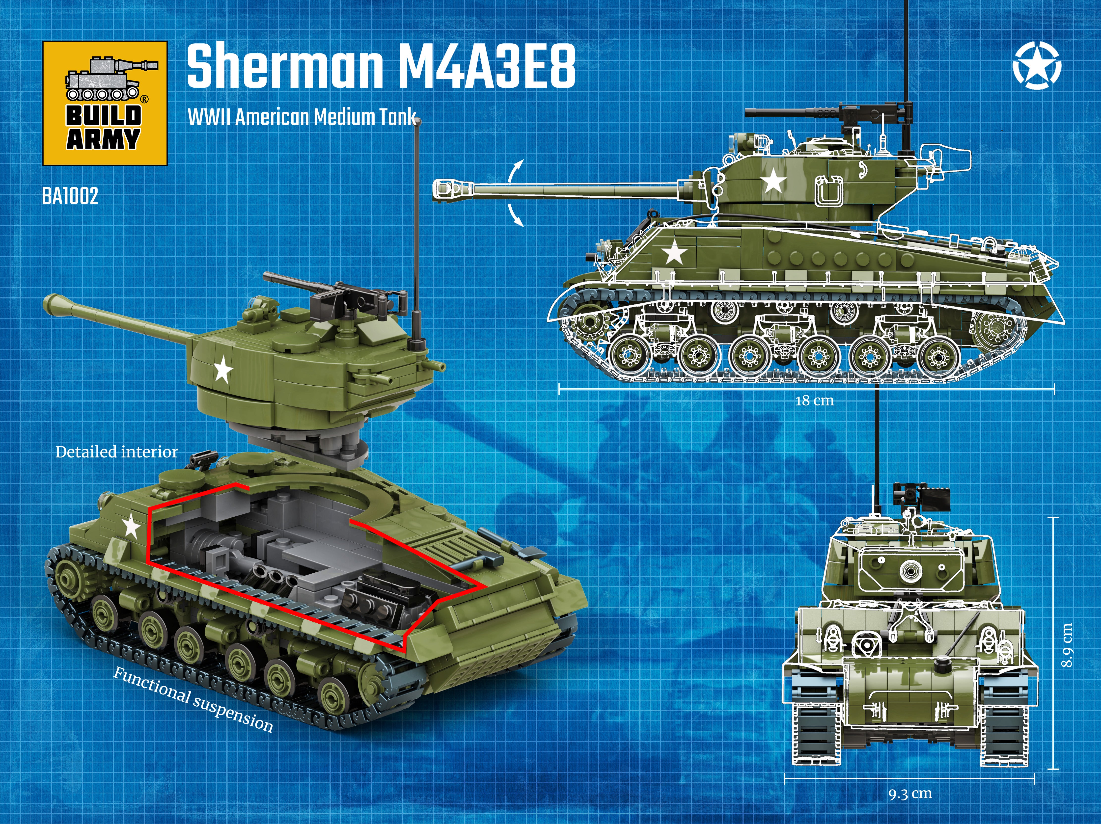 build-army-ba1002-m4a3e8-sherman-easy-8-panzer-720-teile-1-33 image 4