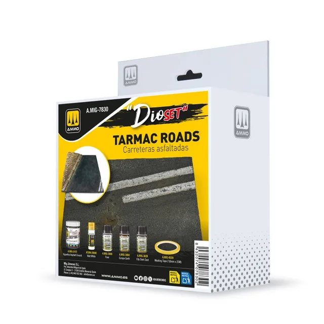 ammo-by-mig-7830-dioset-tarmac-roads-diorama-set-asphalt image 1