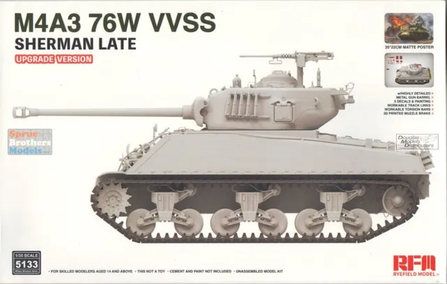 rye-field-model-5133-m4a3-76w-vvss-sherman-late-upgrade-modellbausatz-1-35 image 1
