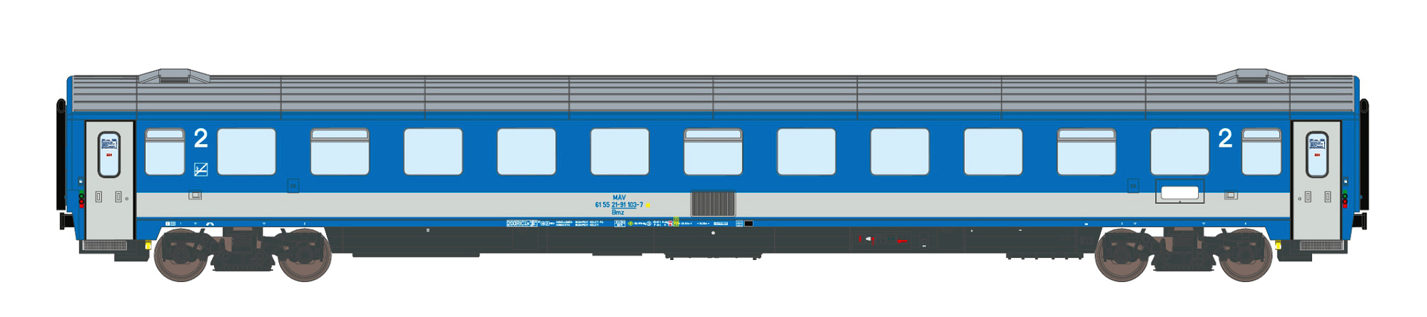 hobbytrain-bmz-21-91-1-personenwagen-mav-2-kl-ep-v image 1