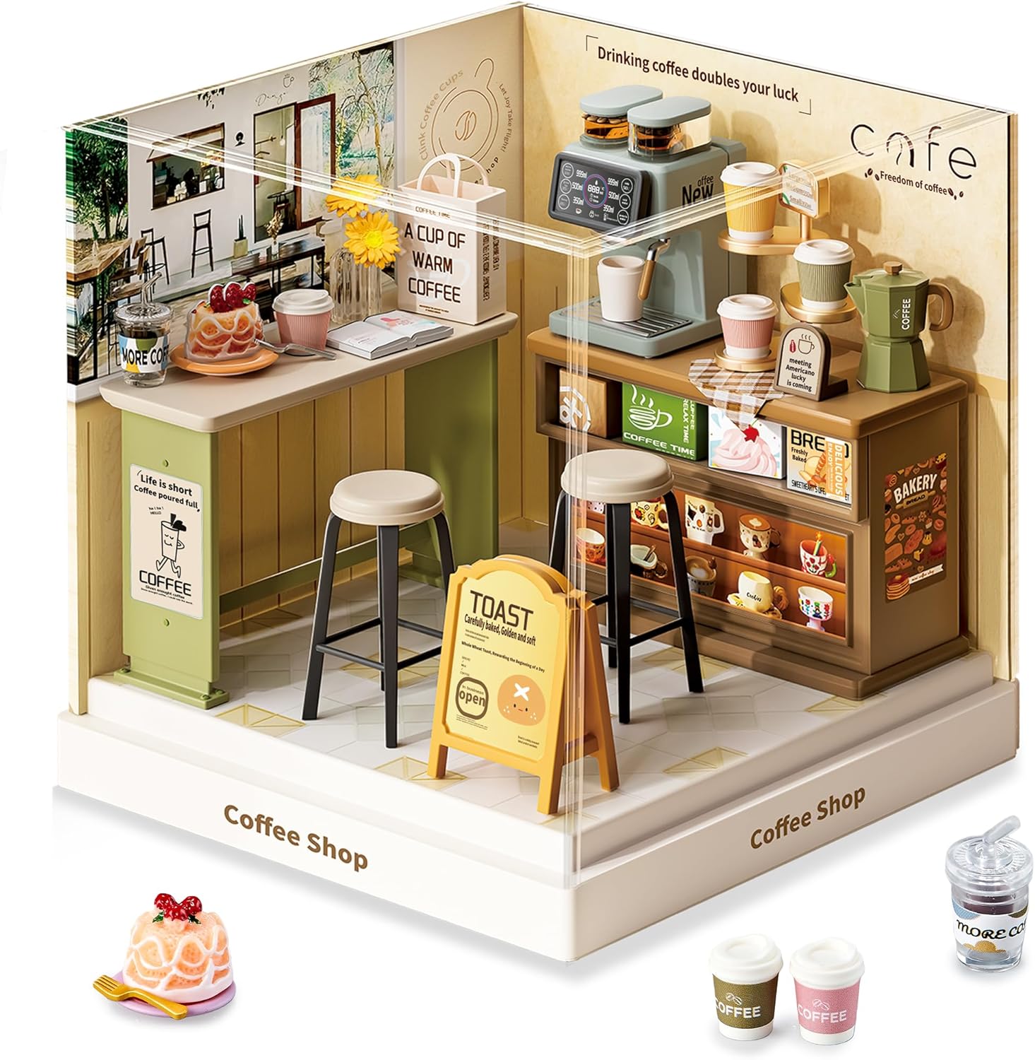 fairy-care-dreamy-bay-coffee-shop-miniaturhaus-diy-36-teile image 1