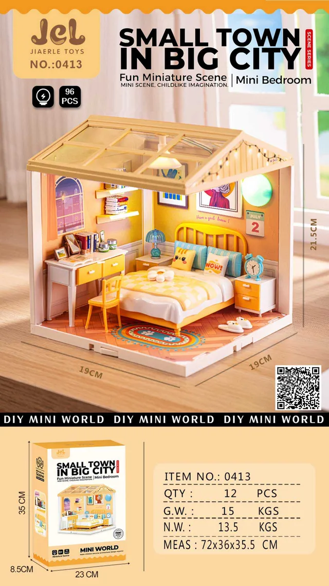 jiaerle-toys-mini-world-jel-0413-mini-bedroom-miniaturhaus image 1