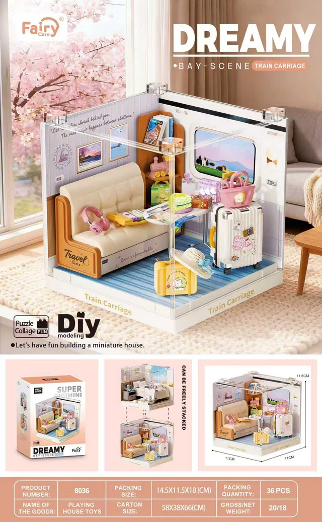 fairy-care-fc-dbs8036-miniaturhaus-train-carriage-bay-scene image 1