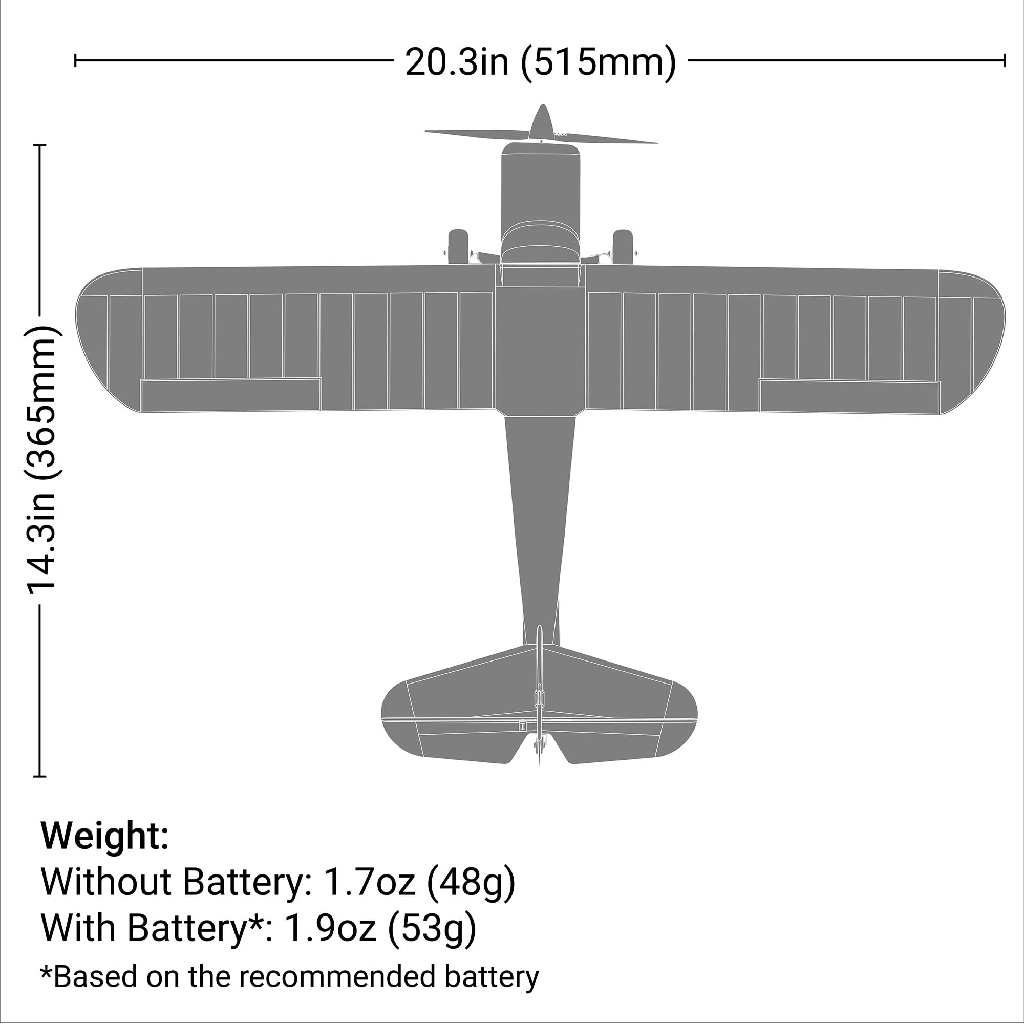 hobbyzone-champ-anniversary-515mm-rc-flugzeug-bnf-basic image 8