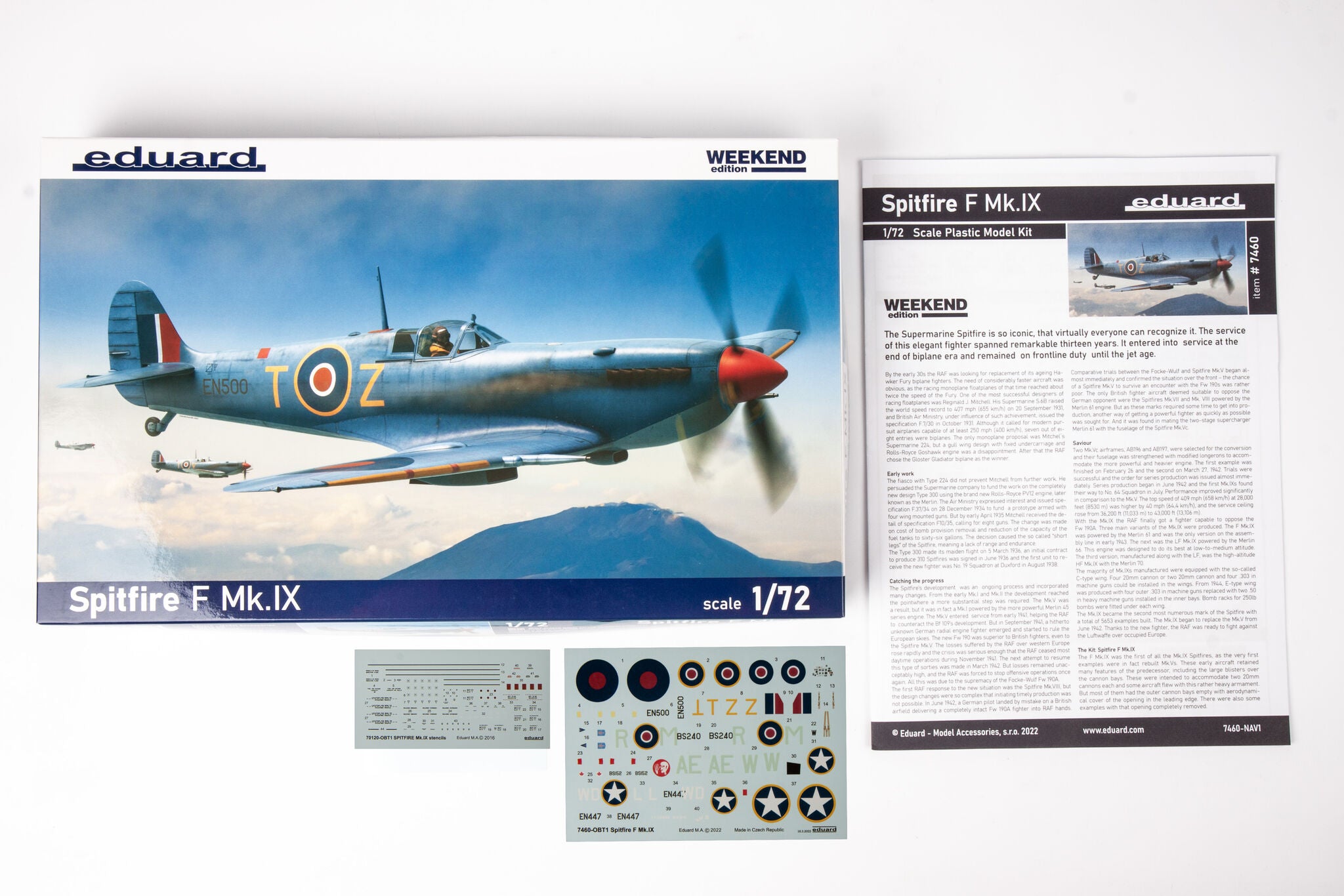 eduard-7460-spitfire-f-mk-ix-flugzeug-bausatz-1-72-weekend image 2