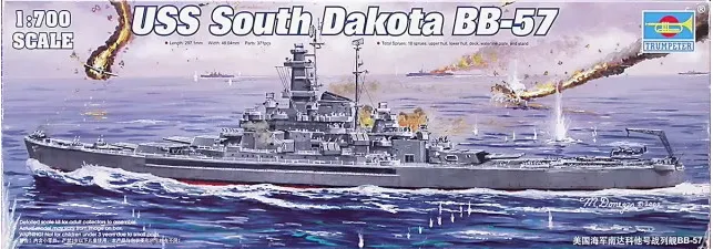 trumpeter-05760-uss-south-dakota-bb-57-schiff-1-700 image 1