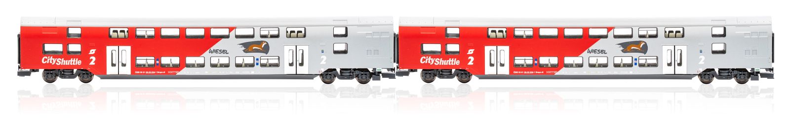 hobbytrain-personenwagen-2er-set-doppelstockwagen-bb-ep-vi-ac image 1