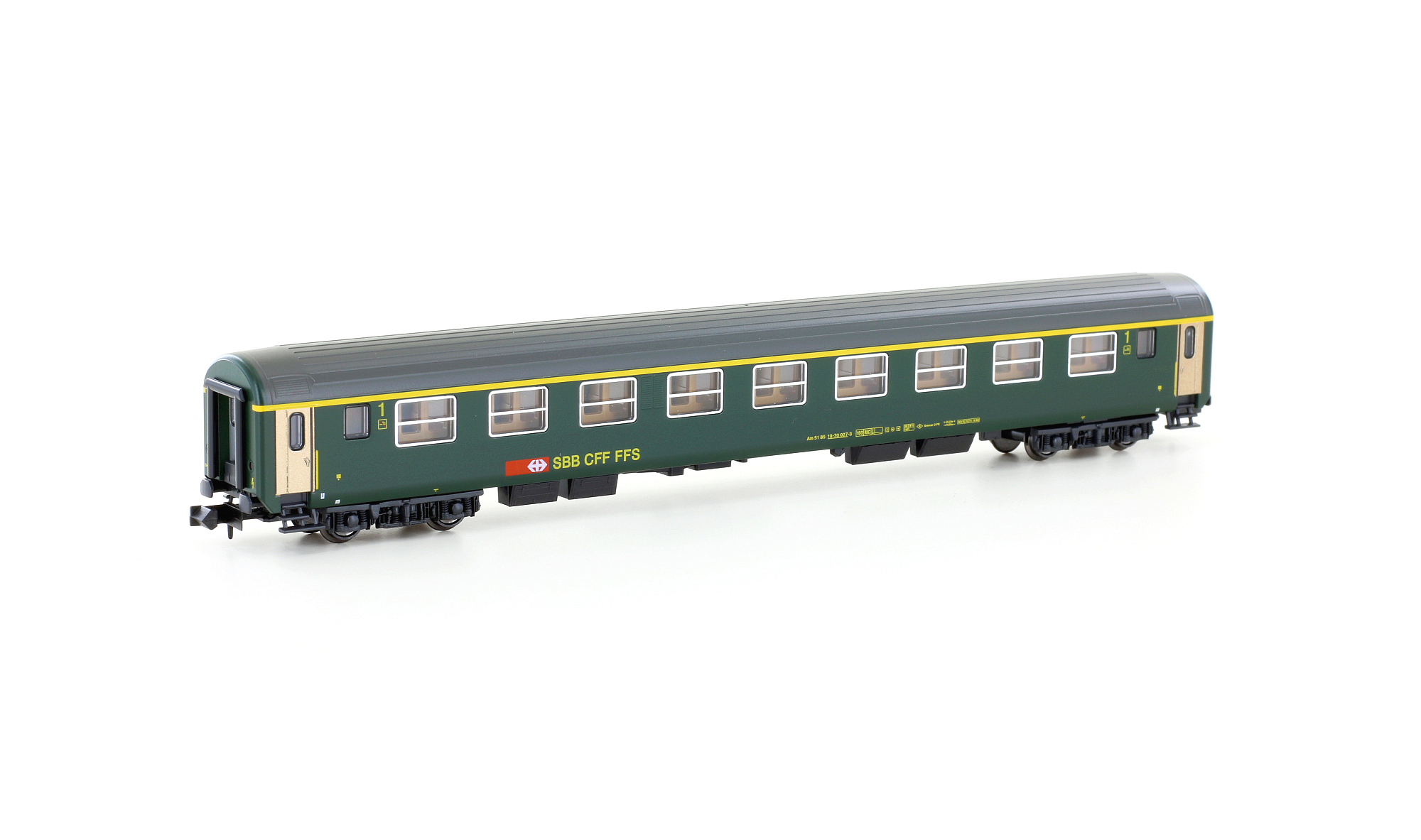 hobbytrain-ric-am-sbb-personenwagen-1-kl-spur-n-ep-iv-v image 1