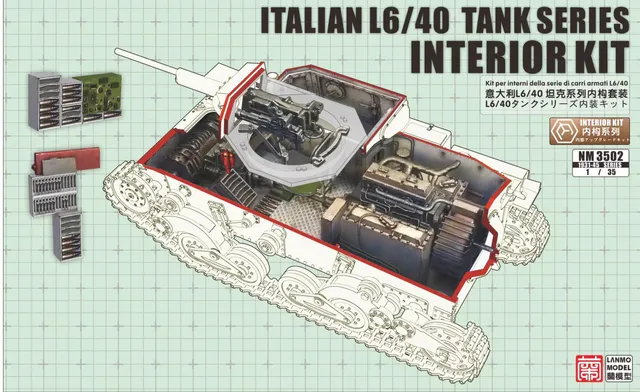 lanmo-nm3502-carro-l6-40-interieur-1-35-panzer image 1