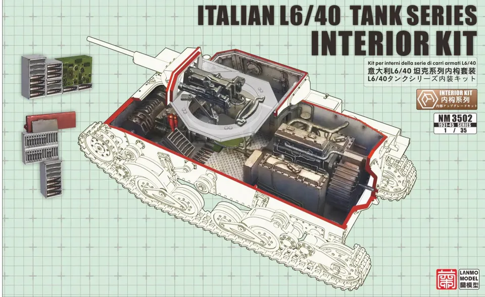 lanmo-nm3502-carro-l6-40-interieur-1-35-panzer image 1