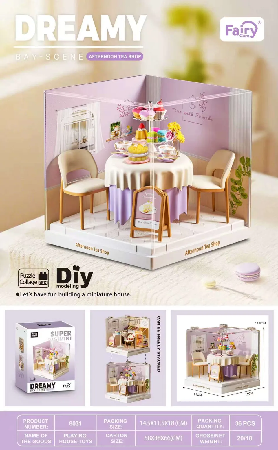 fairy-care-dreamy-bay-scene-fc-dbs8031-miniaturhaus-afternoon-tea-shop image 1
