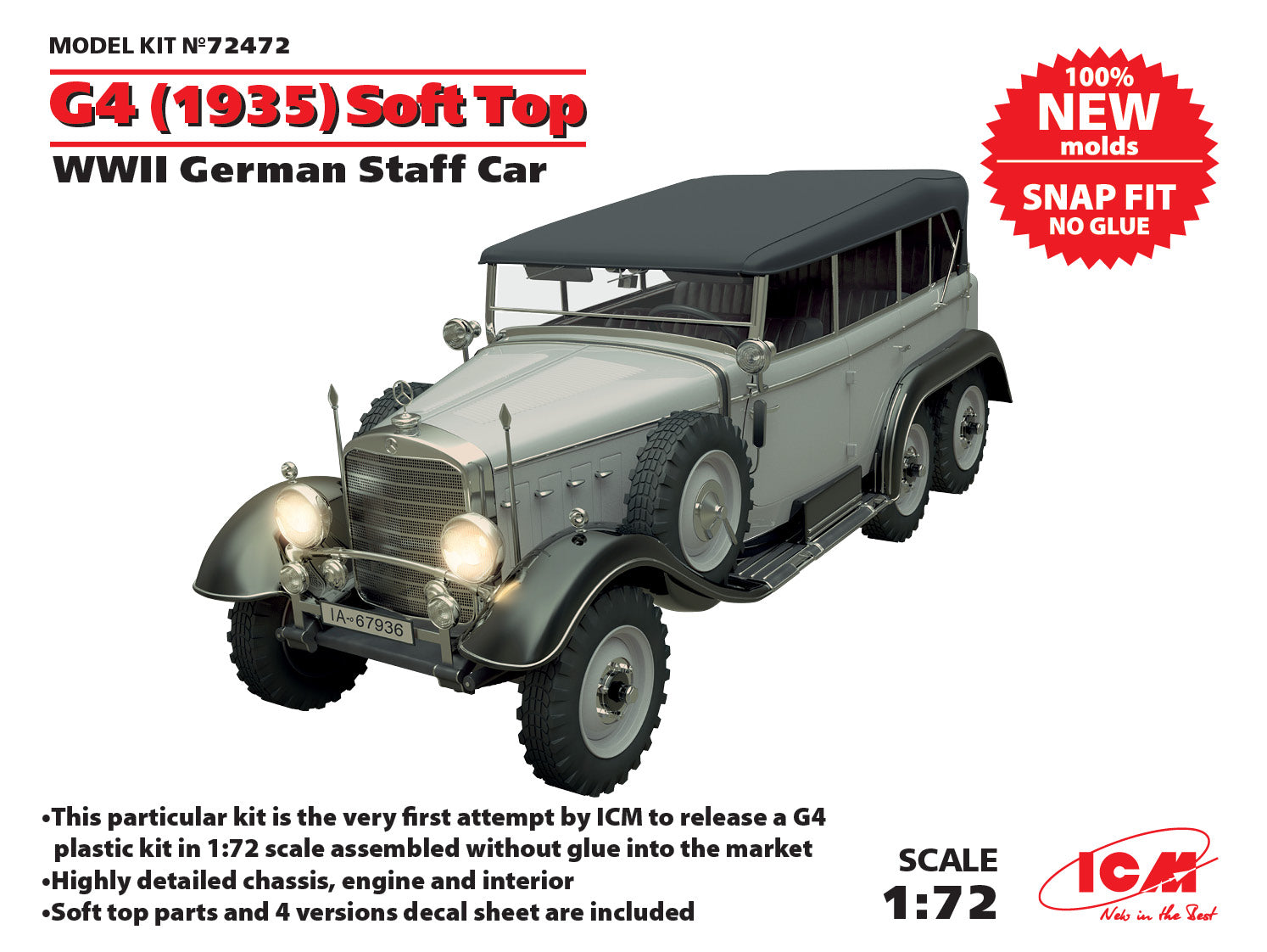 icm-72472-g4-1935-soft-top-stabswagen-modellbausatz-1-72 image 1