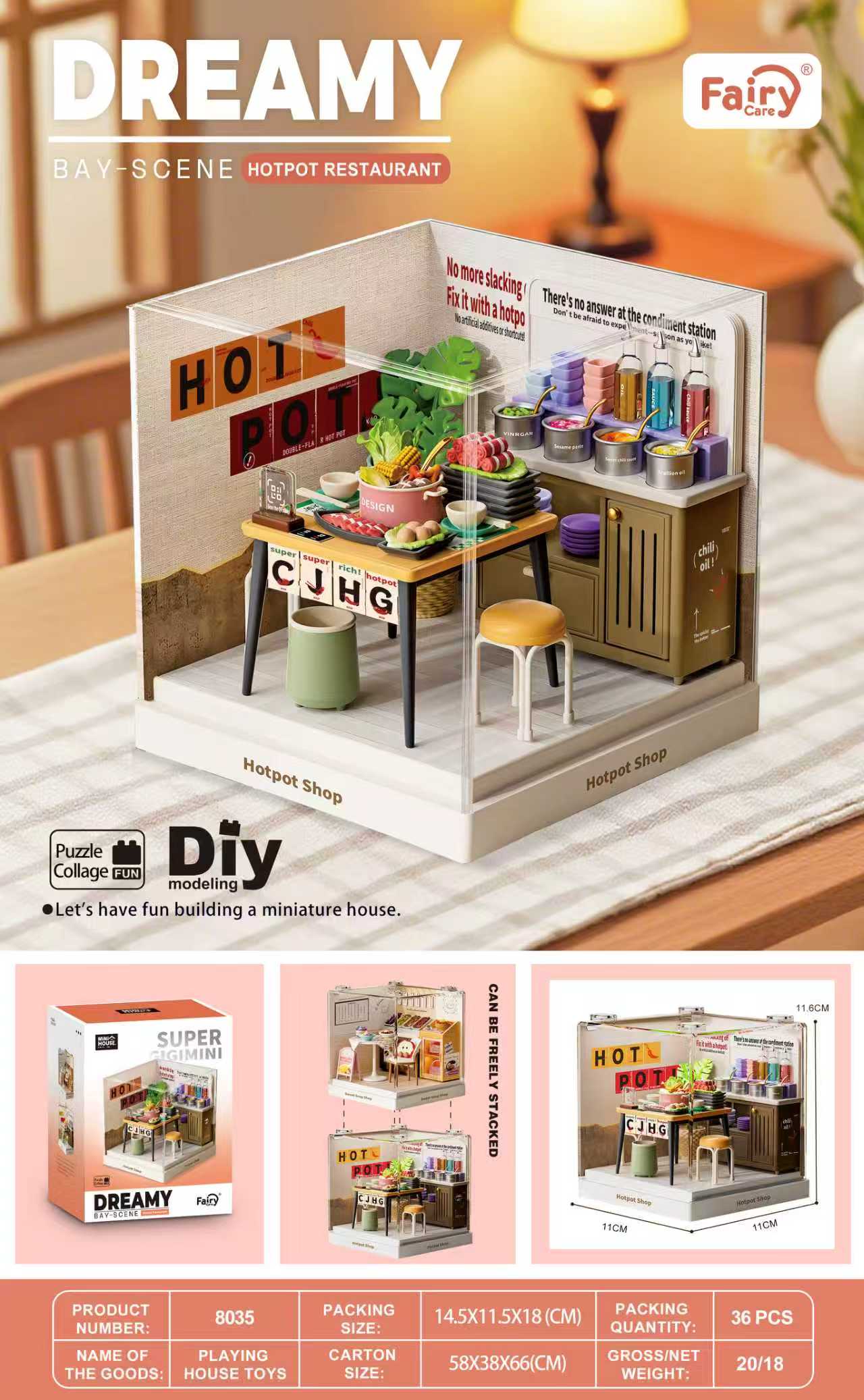 fairy-care-fc-dbs8035-dreamy-bay-hotpot-miniaturhaus-36-tlg image 1