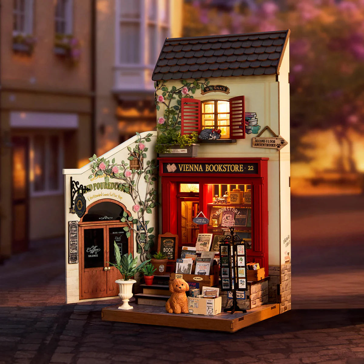 rolife-dg183-vienna-bookstore-miniaturhaus-holzbausatz image 2