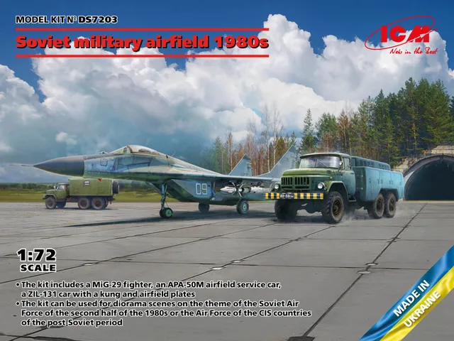 icm-ds7203-sowjet-flugplatz-1980er-diorama-set-1-72-mig-29 image 1