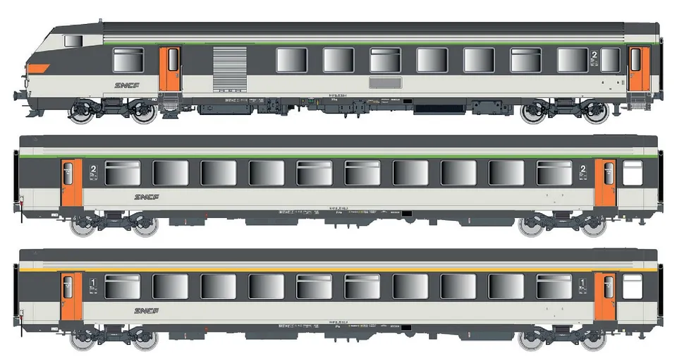 hobbytrain-vu-vtu-sncf-3er-set-personenwagen-ep-iv-v-ac image 1