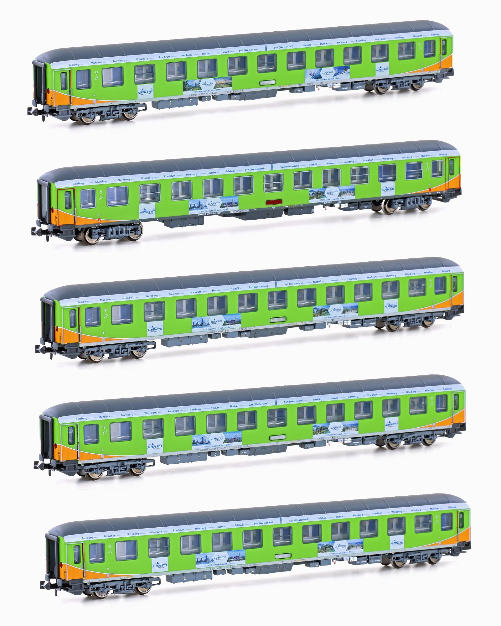 hobbytrain-bvcmz-liegewagen-5er-set-alpen-sylt-express-ep-vi image 1