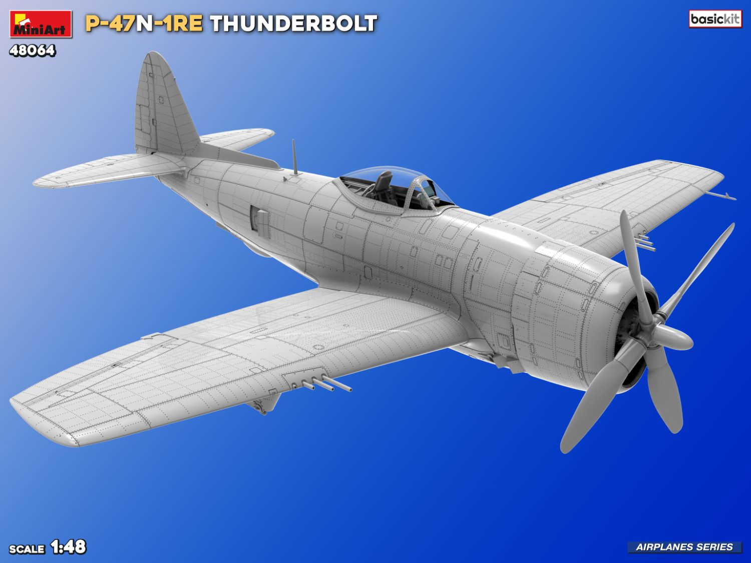 miniart-48064-p-47n-1re-thunderbolt-flugzeugbausatz-1-48-basic-kit image 4