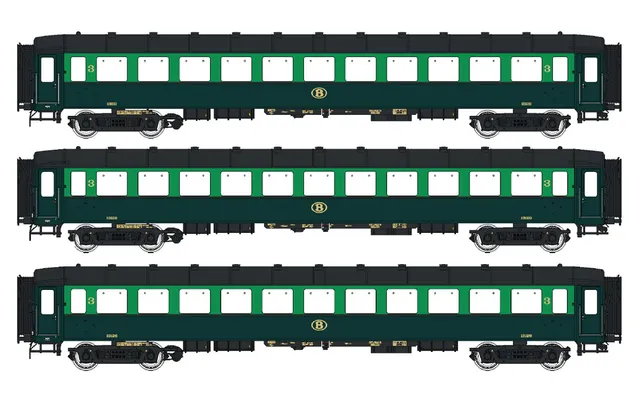 hobbytrain-personenwagen-i2-sncb-reisezugwagen-3er-set image 1