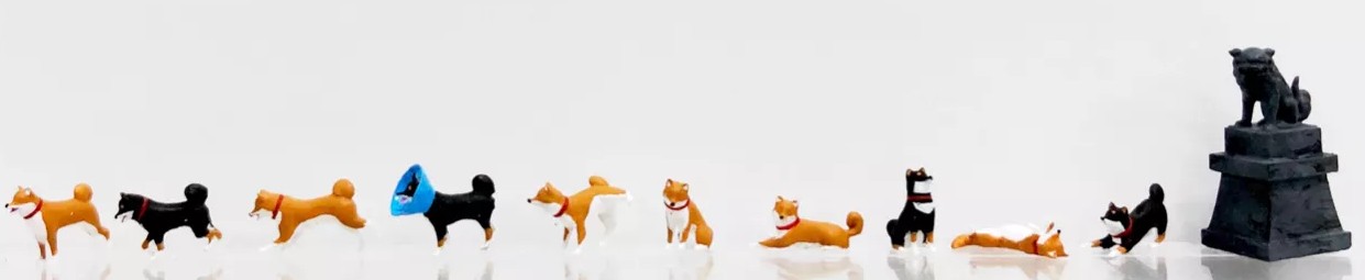 hobbytrain-modellautos-1-87-shiba-hunde-figurenset image 1
