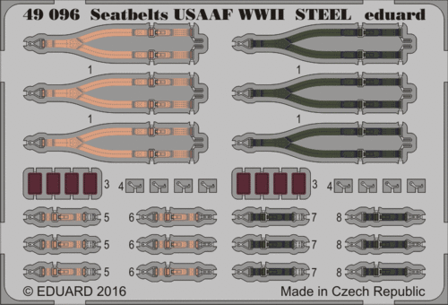 eduard-49096-sitzgurte-usaaf-wwii-steel-1-48-zubeh-r image 1