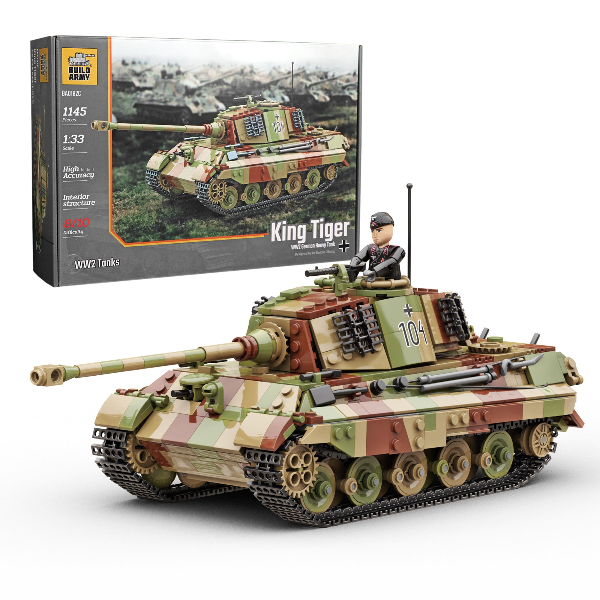 build-army-ba0182c-king-tiger-panzer-klemmbausteine-tarn image 1