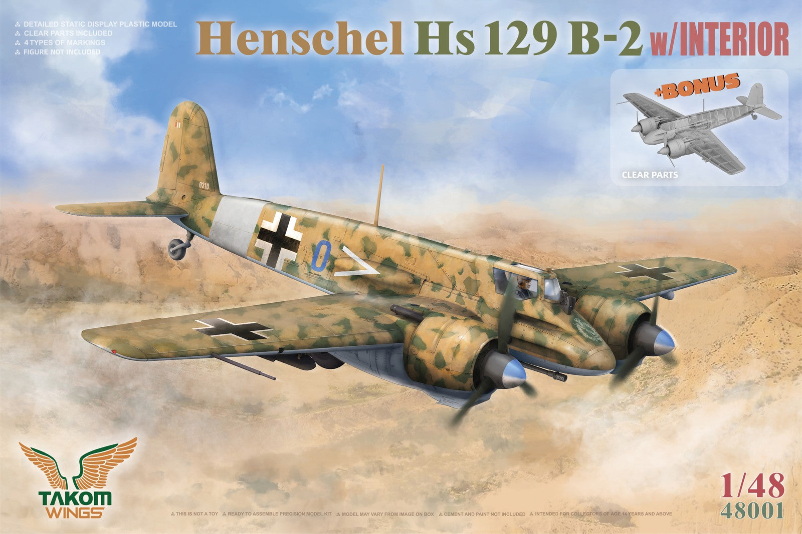 takom-48001-henschel-hs-129-b-2-1-48-flugzeug-bausatz-interior image 1