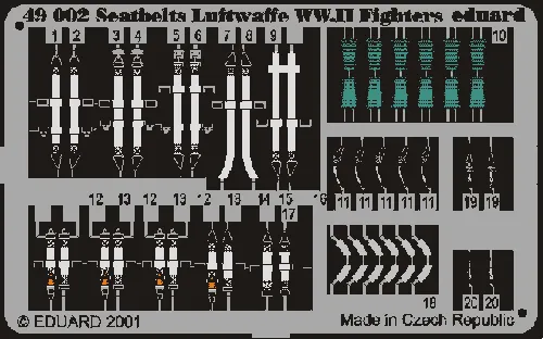 eduard-49002-seatbelts-luftwaffe-wwii-gurte-1-48-j-ger image 1