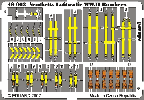 eduard-49003-sitzgurte-luftwaffe-bomber-1-48-zubeh-r image 1