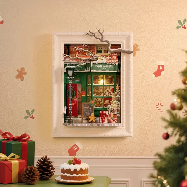 robotime-dp006-santa-s-toy-shop-3d-holzbausatz-weihnachten image 1