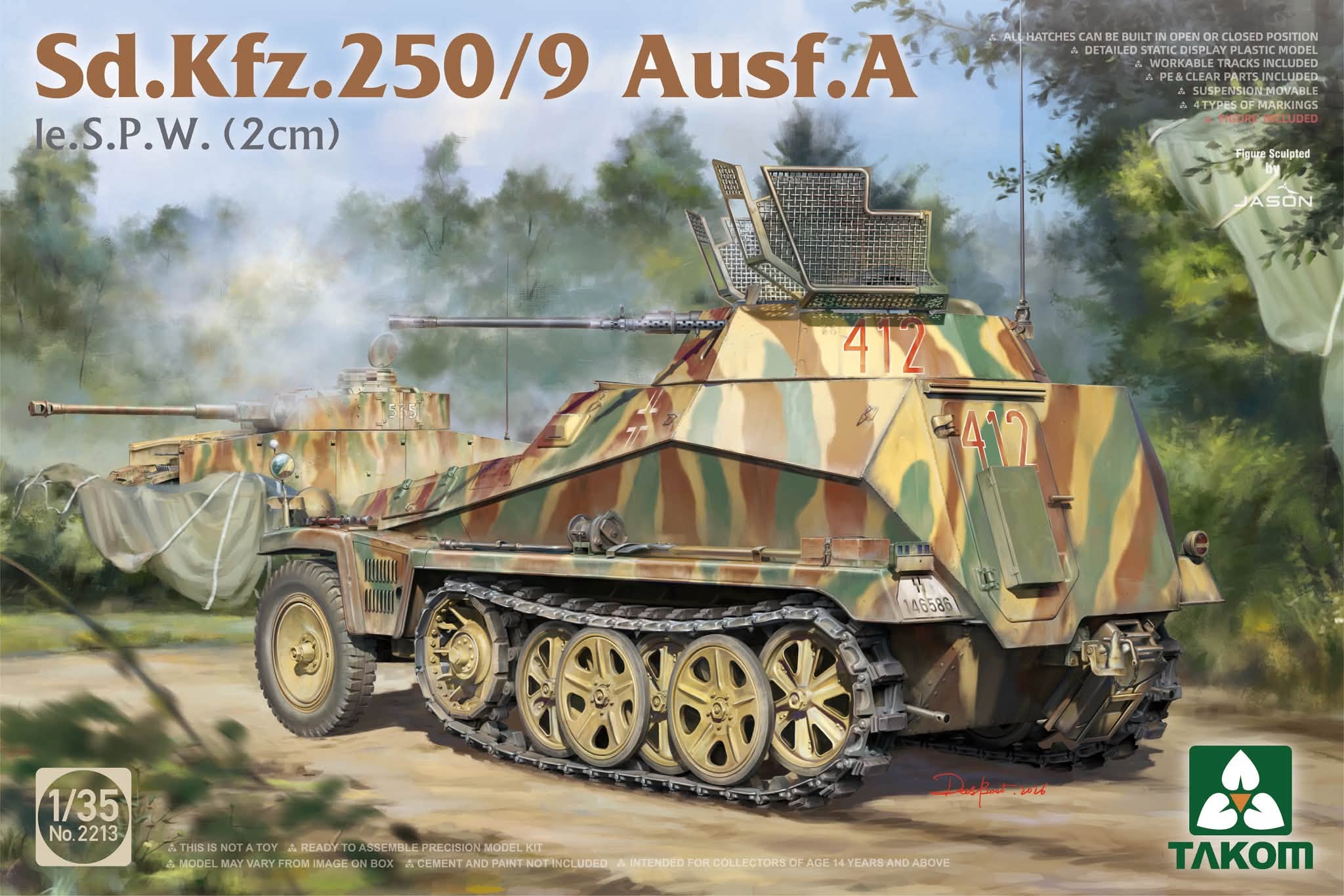 takom-2213-sd-kfz-250-9-ausf-a-panzermodell-1-35-2-cm image 1