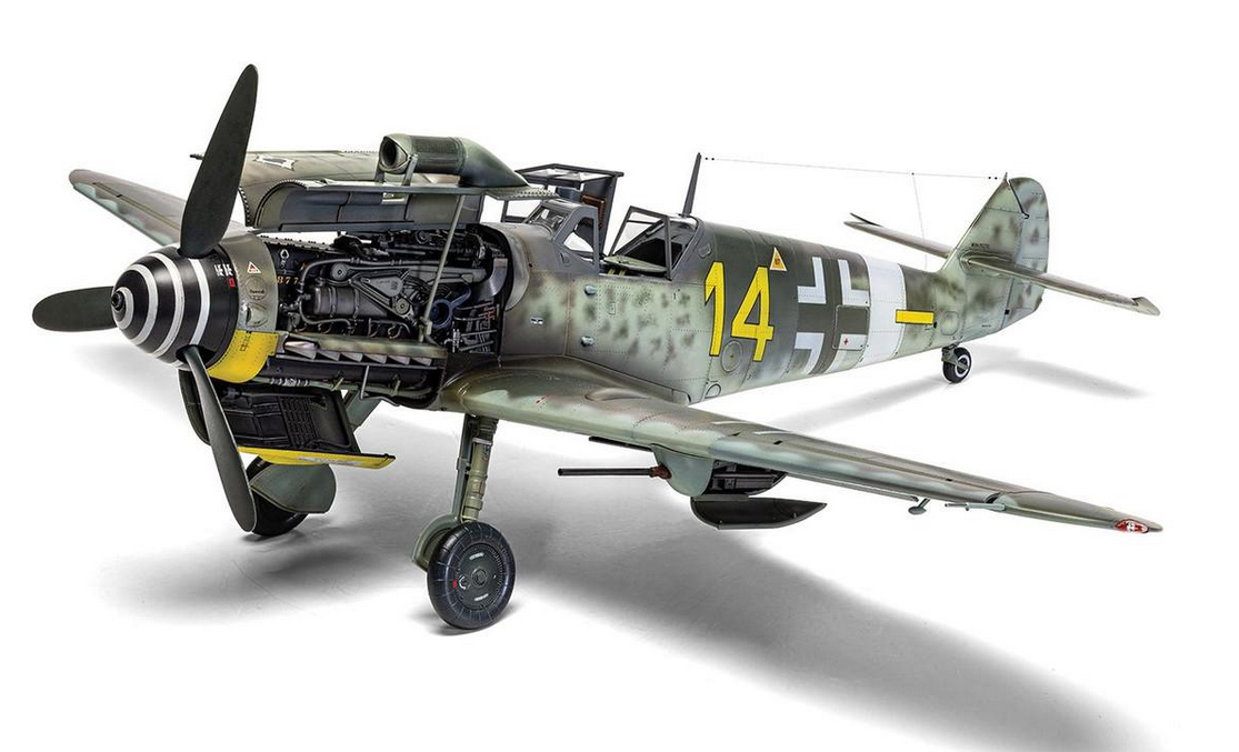 airfix-17003-bf109-g-5-g-6-flugzeug-bausatz-1-24-motor image 2