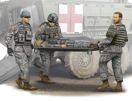 trumpeter-00430-us-army-stretcher-ambulance-team-1-35 image 1