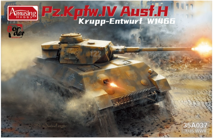 amusing-hobby-35a037-panzer-iv-ausf-h-modellbausatz-1-35 image 1