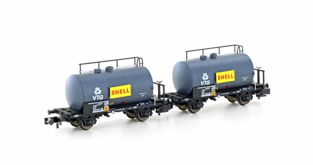 hobbytrain-g-terwagen-2er-set-leichtbau-kesselwagen-db-shell-ep-iv image 1